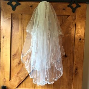 David’s Bridal, beaded edge Wedding Veil